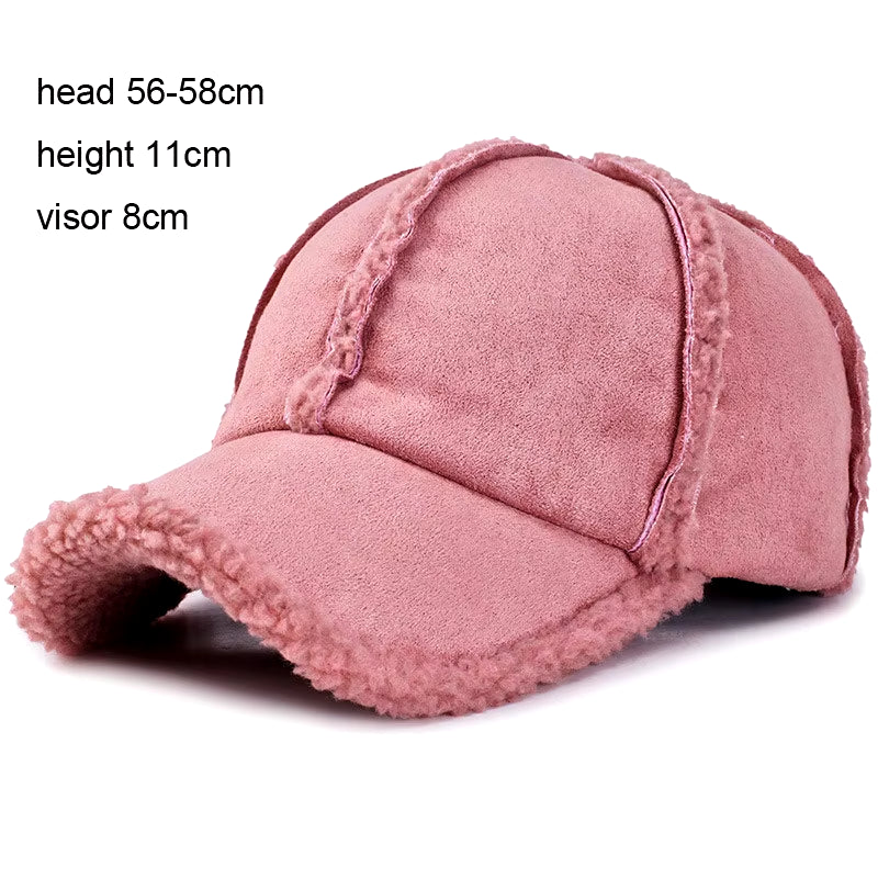 Faux Suede Fleece Winter Cap